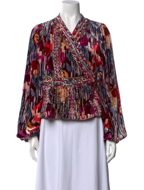 Ulla Johnson Printed V-Neck Sweater