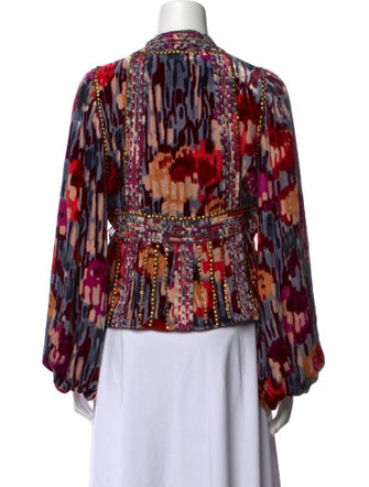 Ulla Johnson Printed V-Neck Sweater