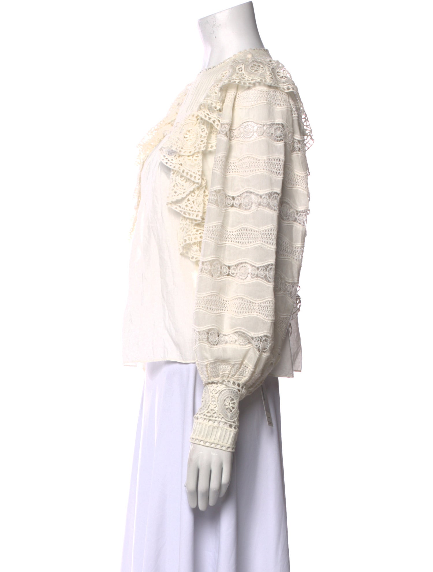 Ulla Johnson Crew Neck Long Sleeve Blouse