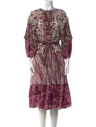 Ulla Johnson Printed Midi Length Dress