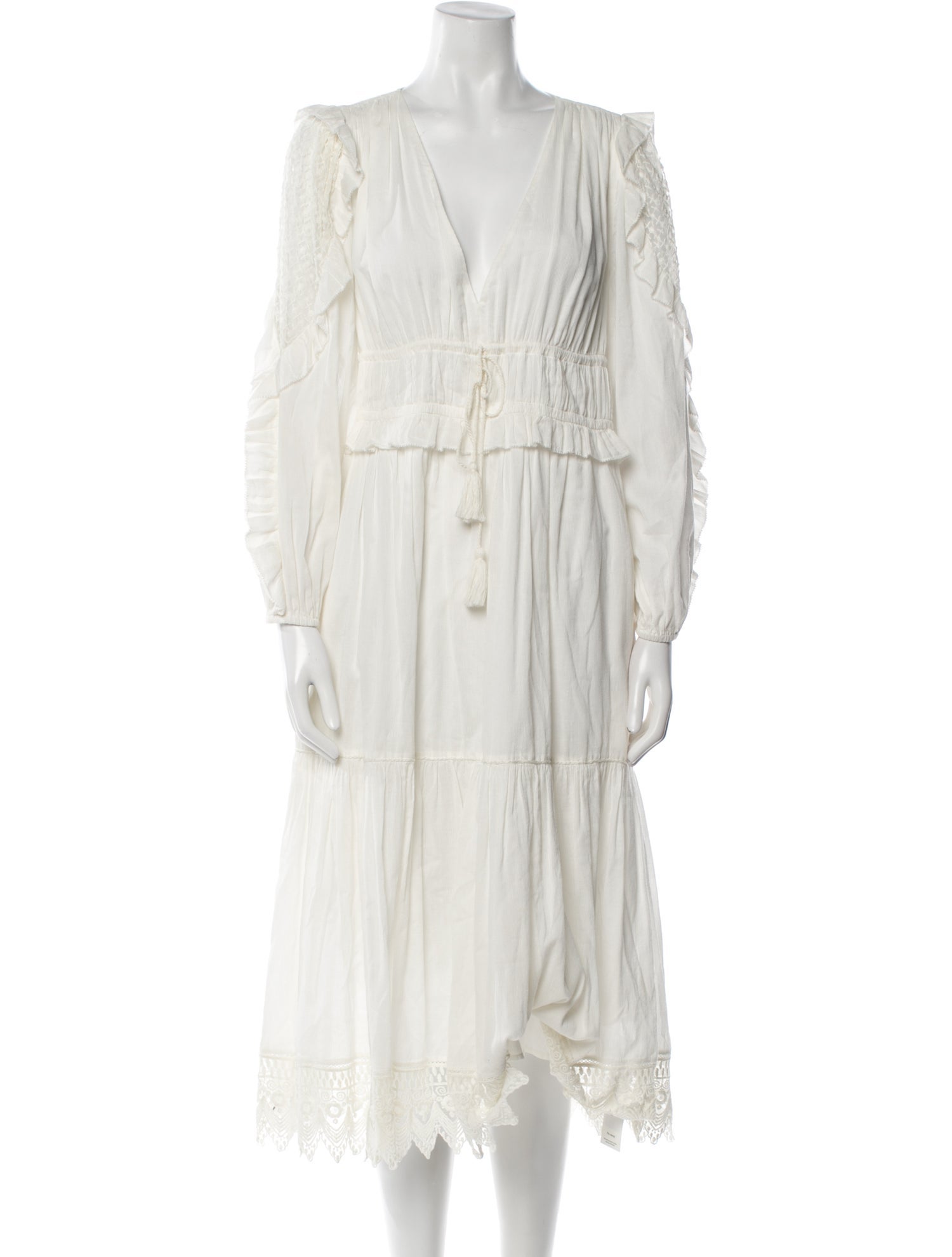 Ulla Johnson V-Neck Midi Length Dress