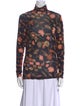 Ulla Johnson Floral Print Mock Neck Blouse