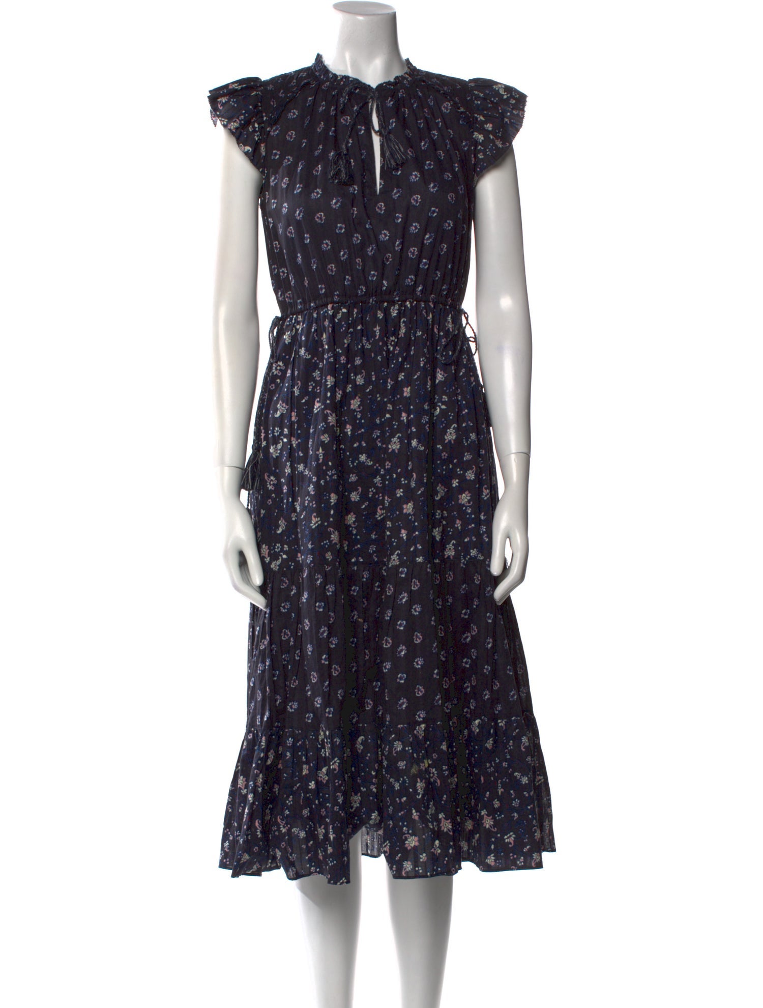 Ulla Johnson Floral Print Midi Length Dress