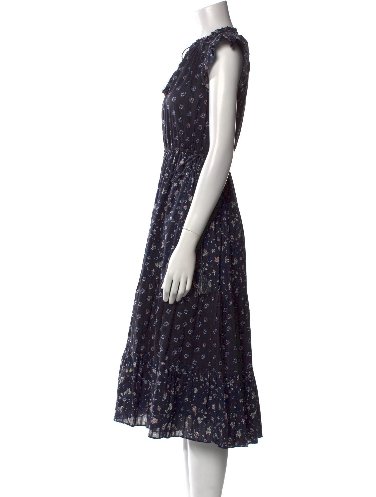 Ulla Johnson Floral Print Midi Length Dress