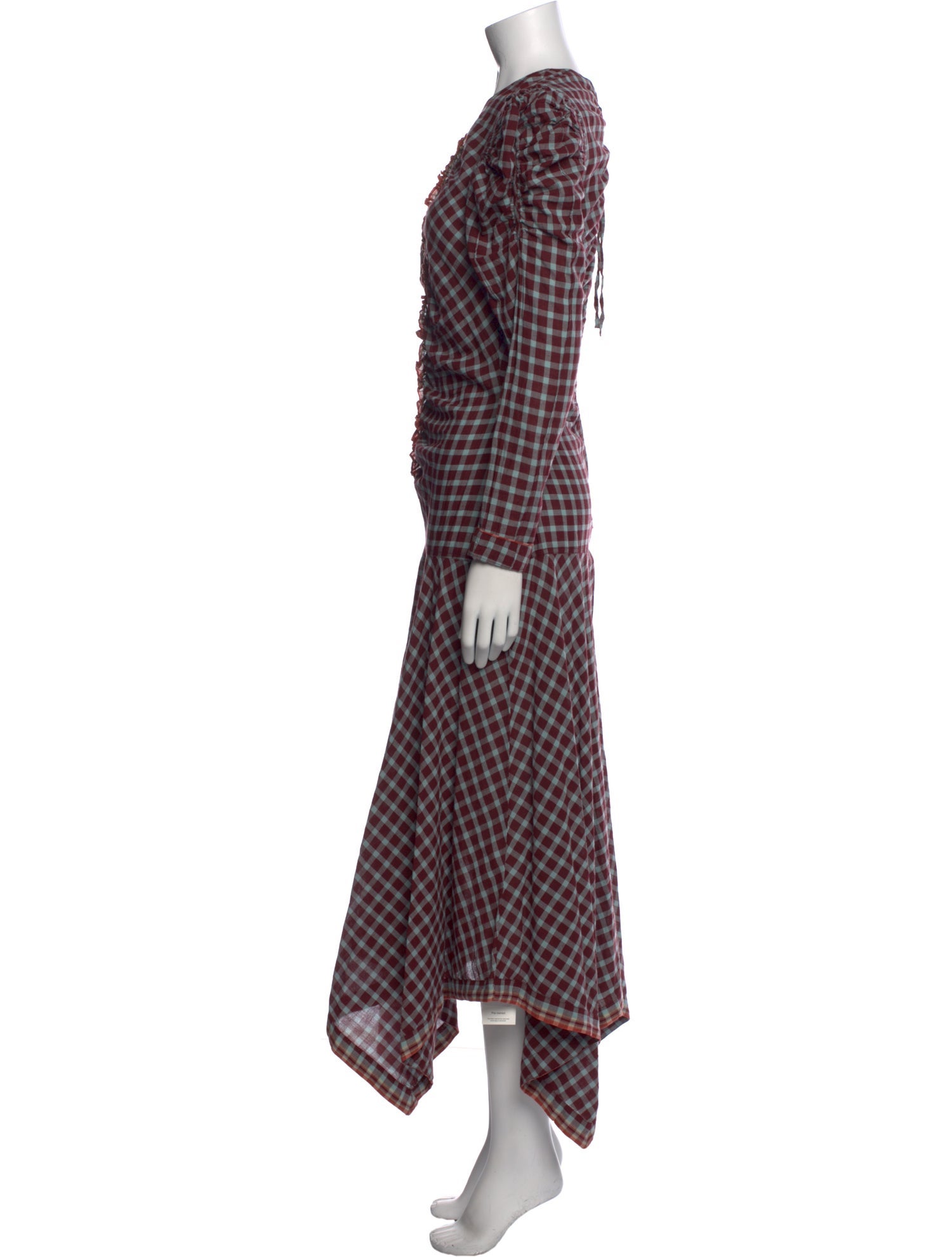 Ulla Johnson Plaid Print Long Dress