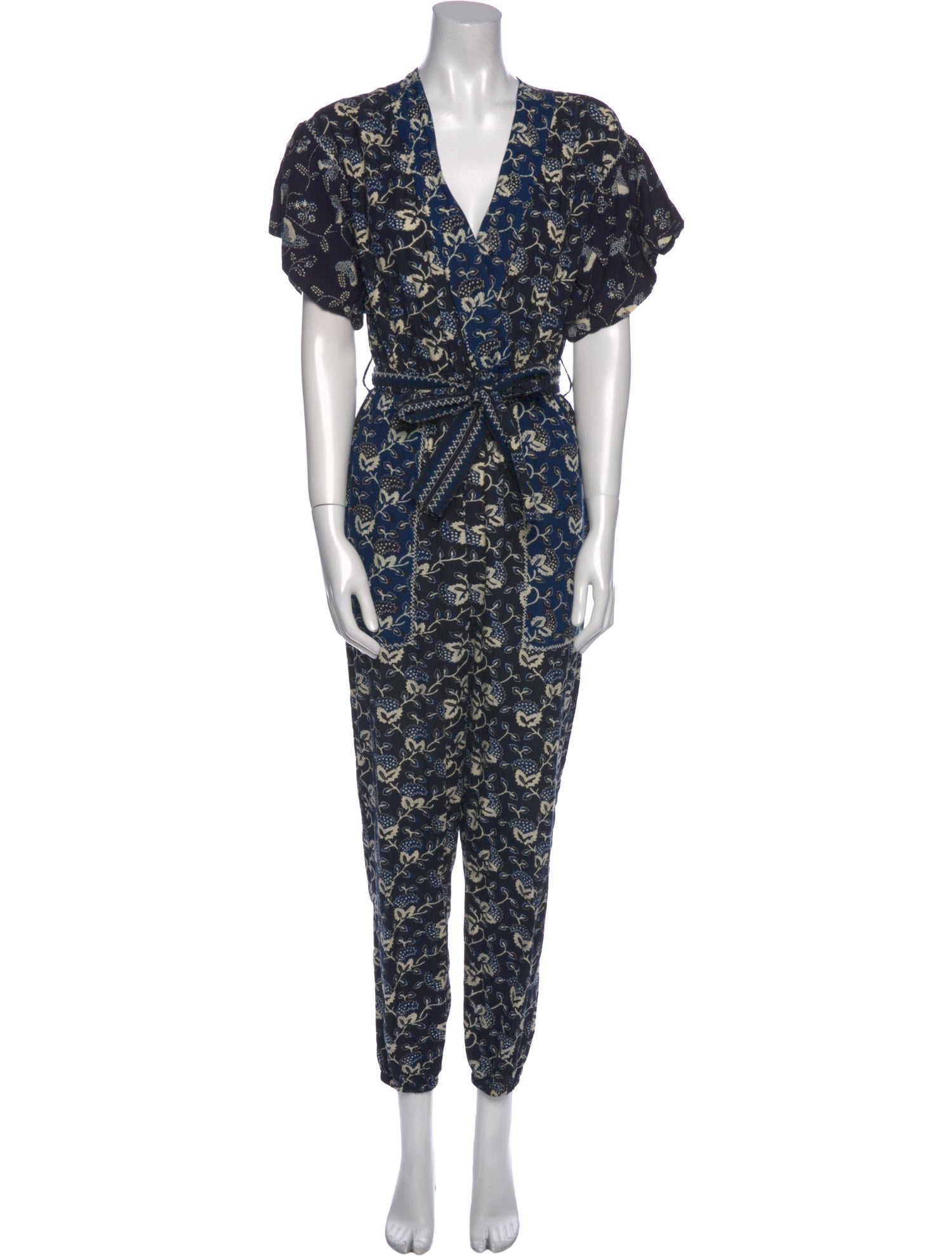 Ulla Johnson Printed V-Neck Jumpsuit