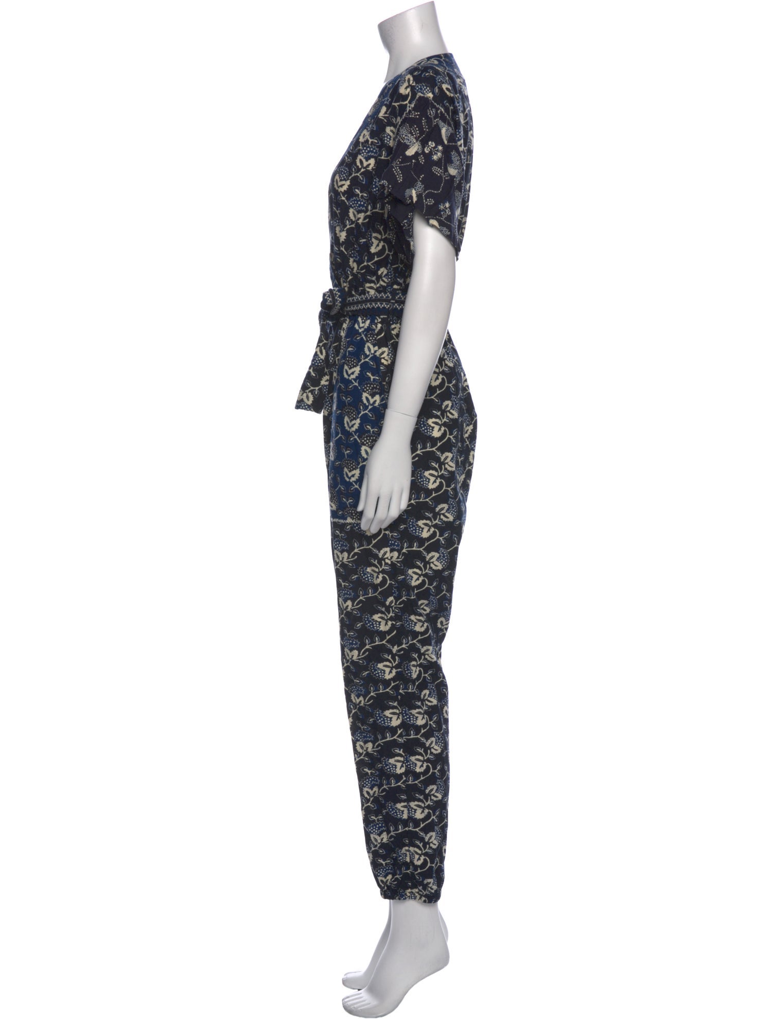Ulla Johnson Printed V-Neck Jumpsuit