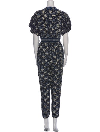 Ulla Johnson Printed V-Neck Jumpsuit