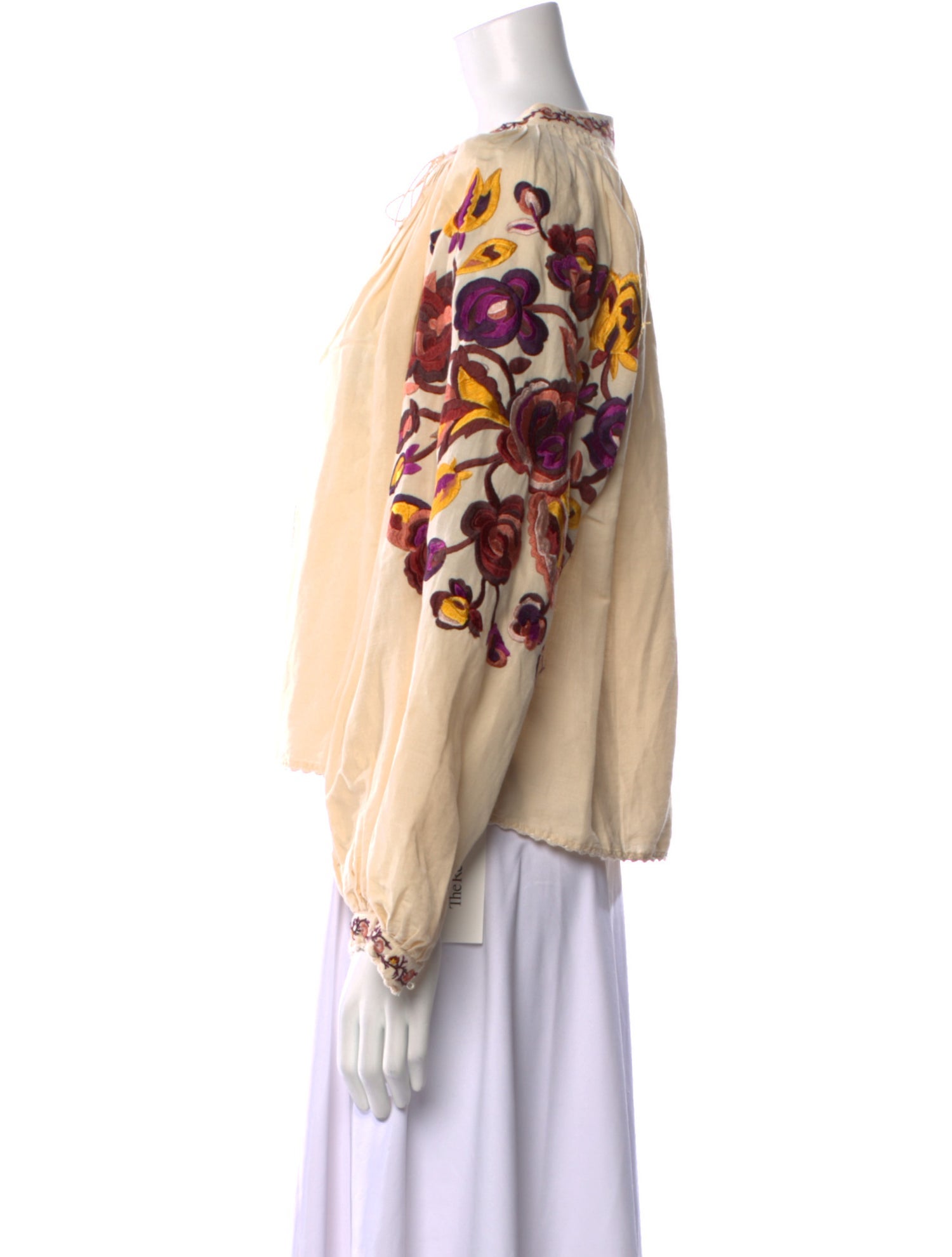 Ulla Johnson Graphic Print Tie Neck Blouse