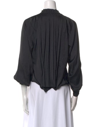Ulla Johnson Tie Neck Long Sleeve Blouse