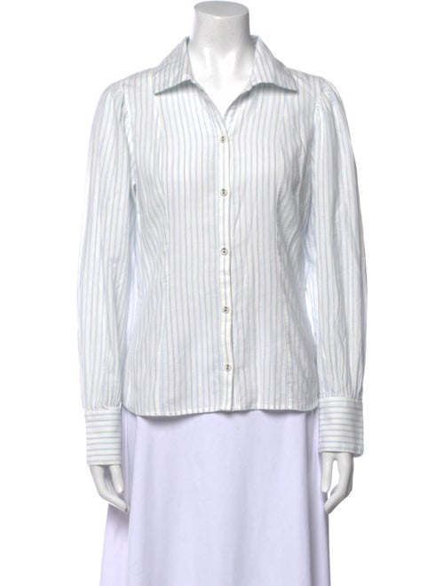 Ulla Johnson Striped Long Sleeve Button-Up Top