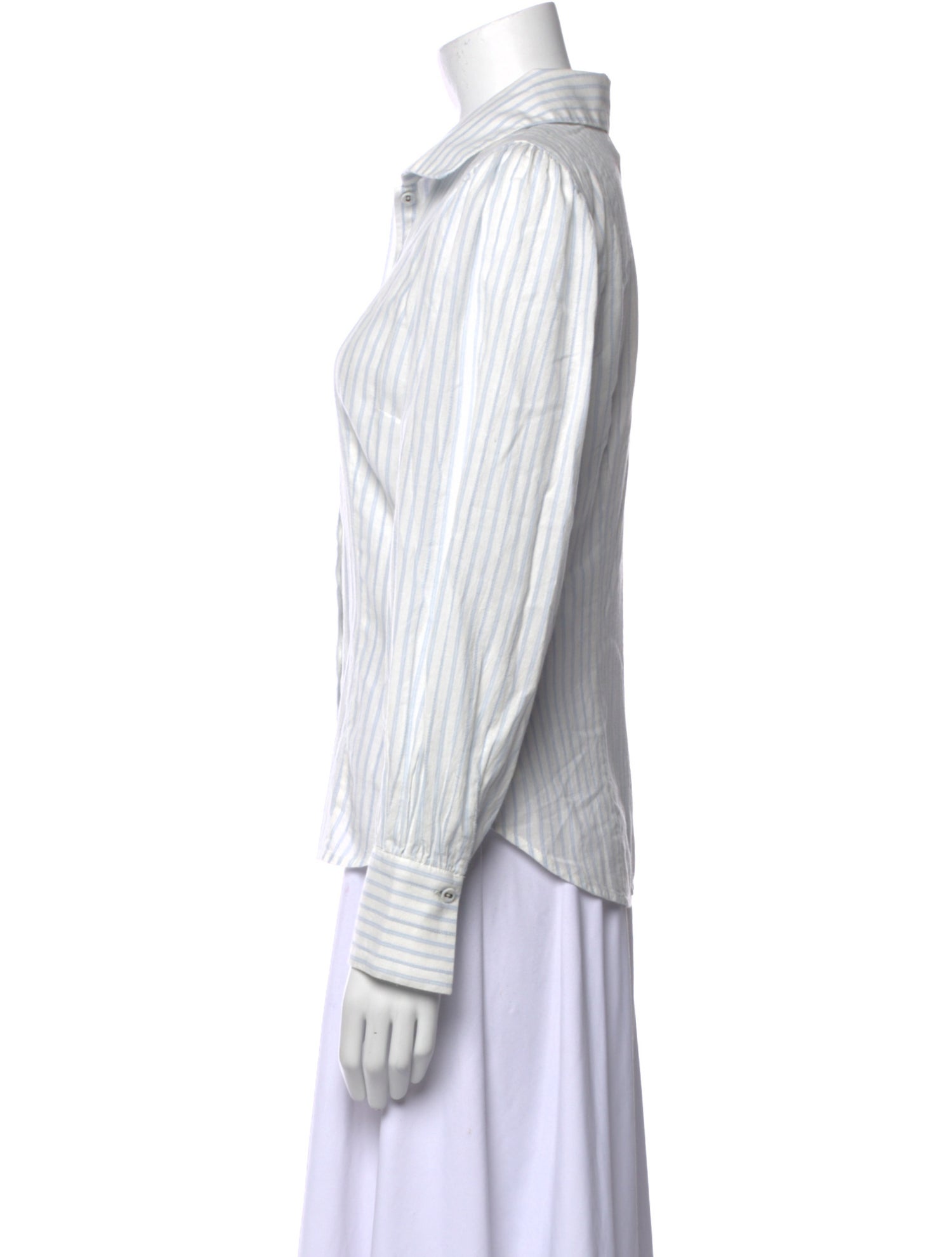 Ulla Johnson Striped Long Sleeve Button-Up Top