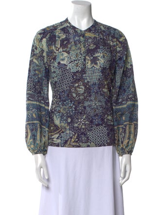 Ulla Johnson Printed Crew Neck Blouse