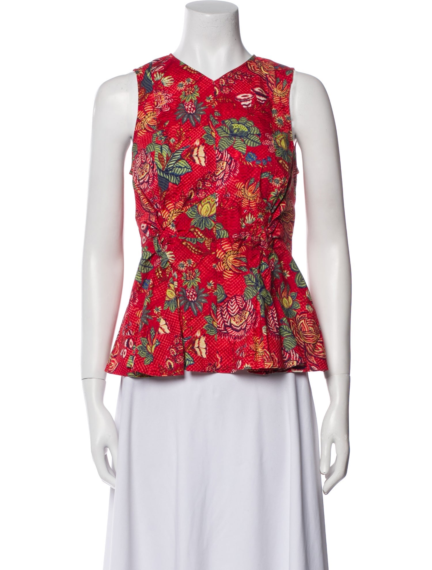 Ulla Johnson Floral Print V-Neck Top