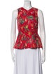Ulla Johnson Floral Print V-Neck Top