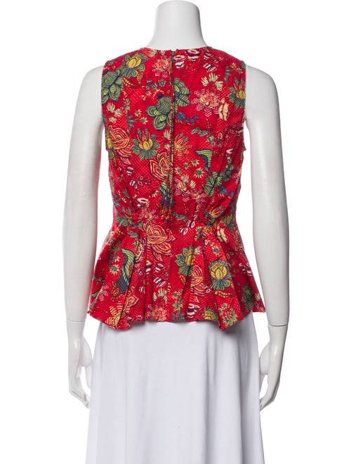 Ulla Johnson Floral Print V-Neck Top