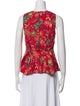 Ulla Johnson Floral Print V-Neck Top