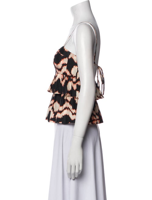 Ulla Johnson Silk Printed Crop Top