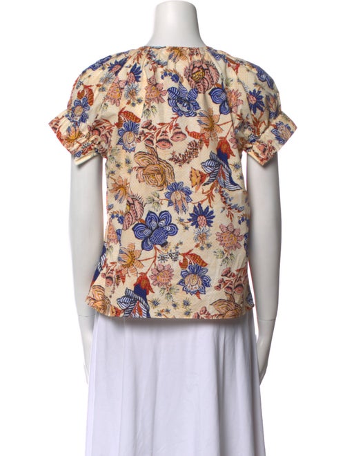 Ulla Johnson Floral Print V-Neck Blouse