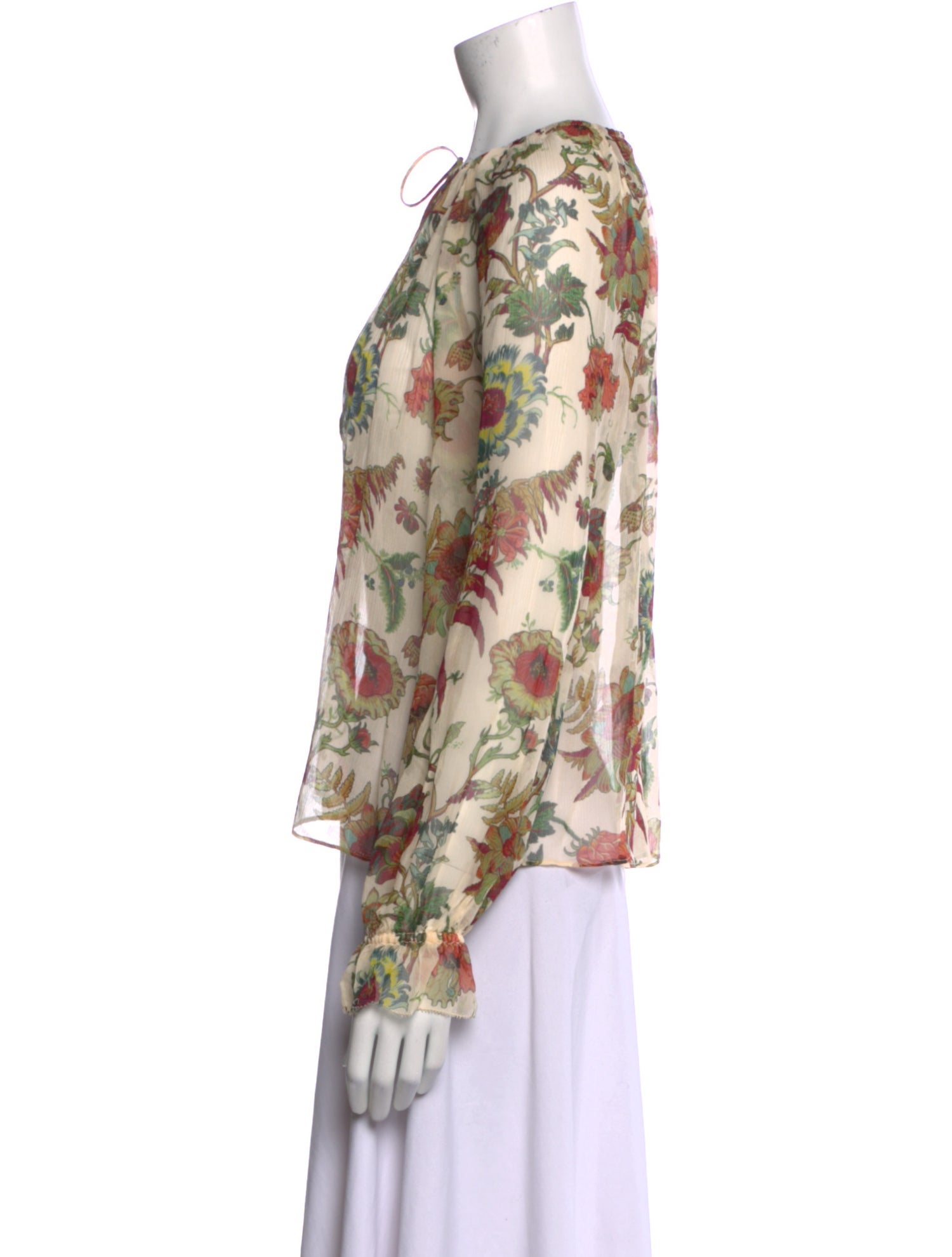 Ulla Johnson Silk Floral Print Blouse