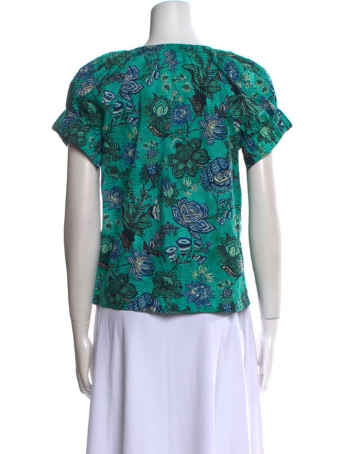 Ulla Johnson Floral Print V-Neck Blouse
