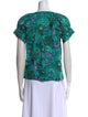 Ulla Johnson Floral Print V-Neck Blouse