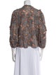 Ulla Johnson Floral Print Mock Neck Blouse
