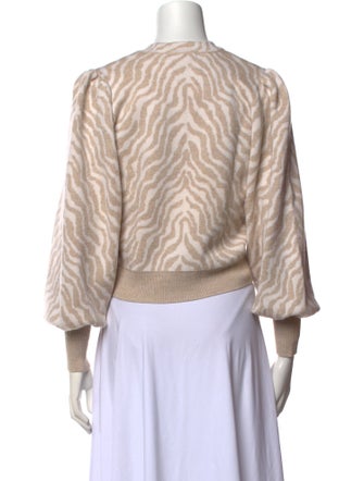 Ulla Johnson Merino Wool Animal Print Sweater
