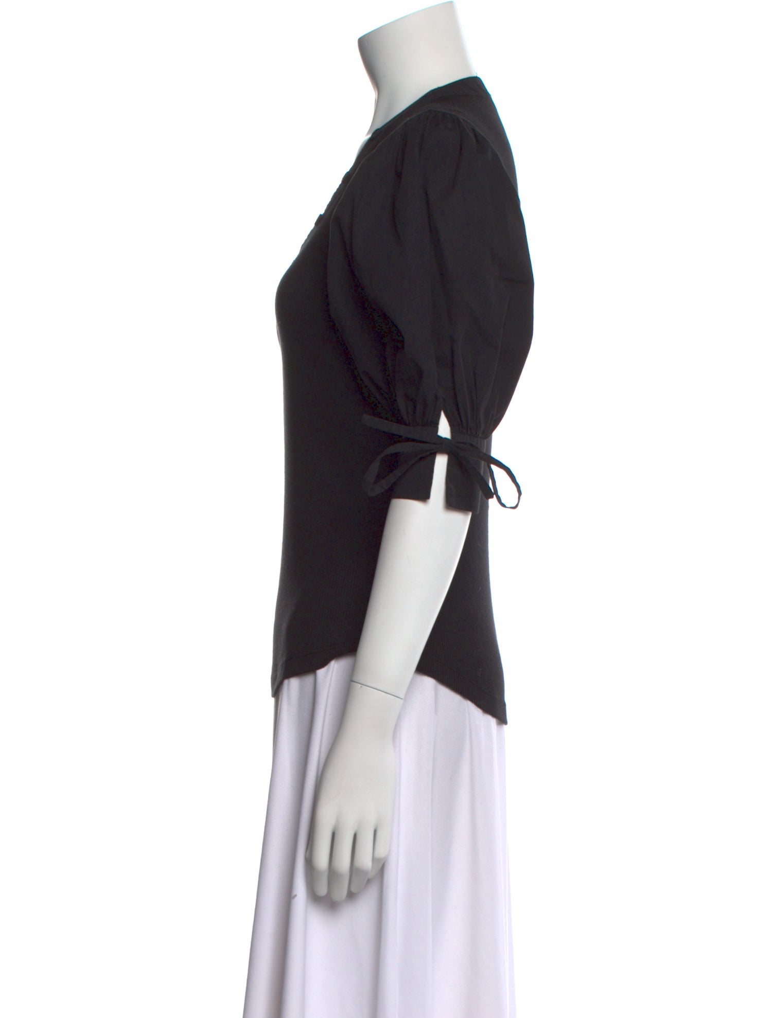 Ulla Johnson V-Neck Three-Quarter Sleeve Top