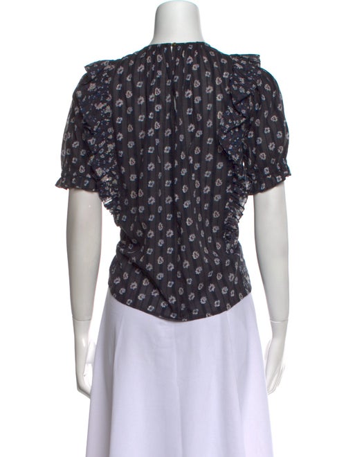 Ulla Johnson Printed Crew Neck Top