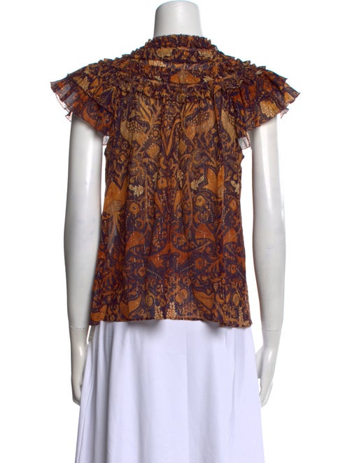 Ulla Johnson Printed V-Neck Blouse