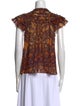 Ulla Johnson Printed V-Neck Blouse