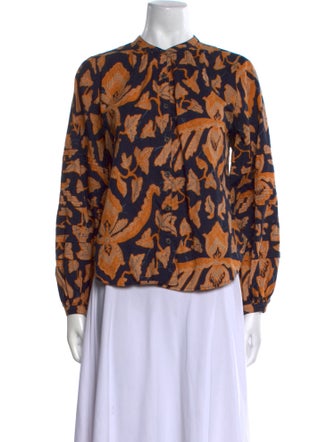 Ulla Johnson Printed Mock Neck Blouse