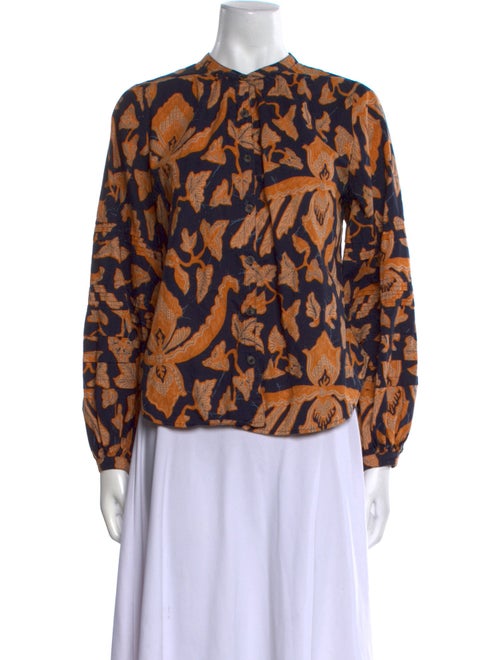 Ulla Johnson Printed Mock Neck Blouse