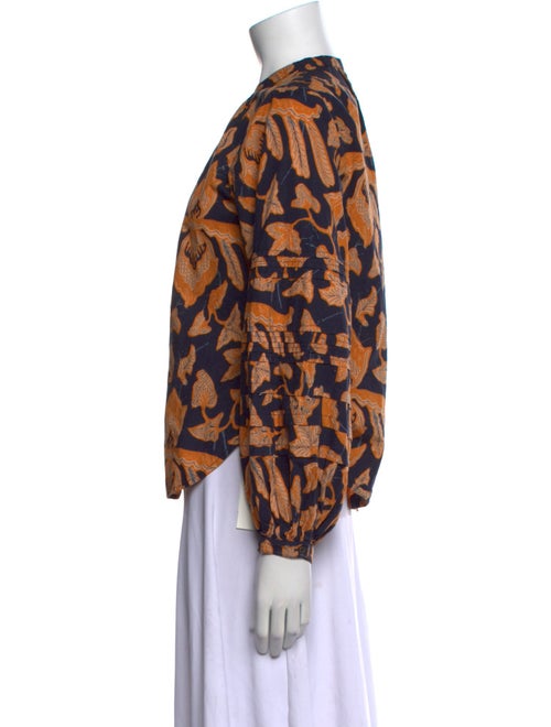 Ulla Johnson Printed Mock Neck Blouse