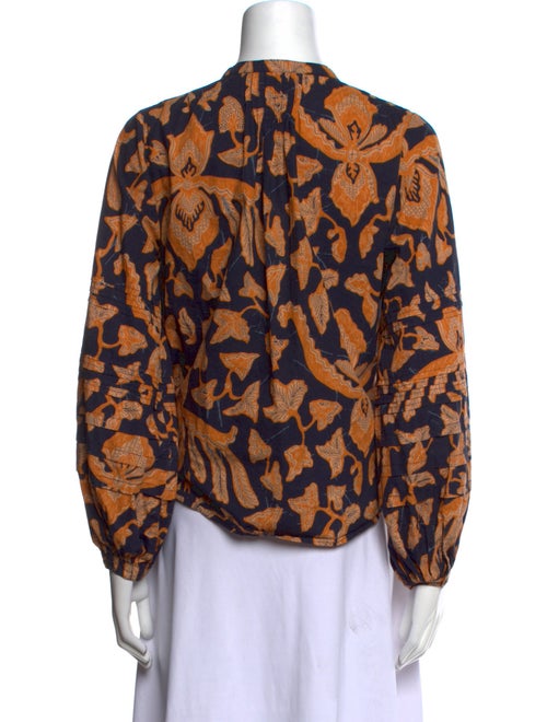 Ulla Johnson Printed Mock Neck Blouse