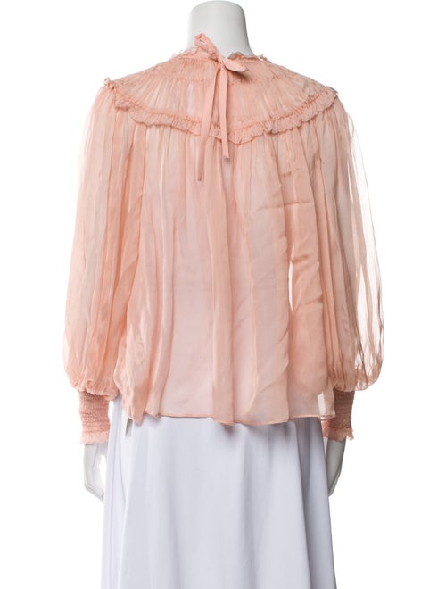 Ulla Johnson Silk Mock Neck Blouse