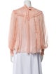 Ulla Johnson Silk Mock Neck Blouse