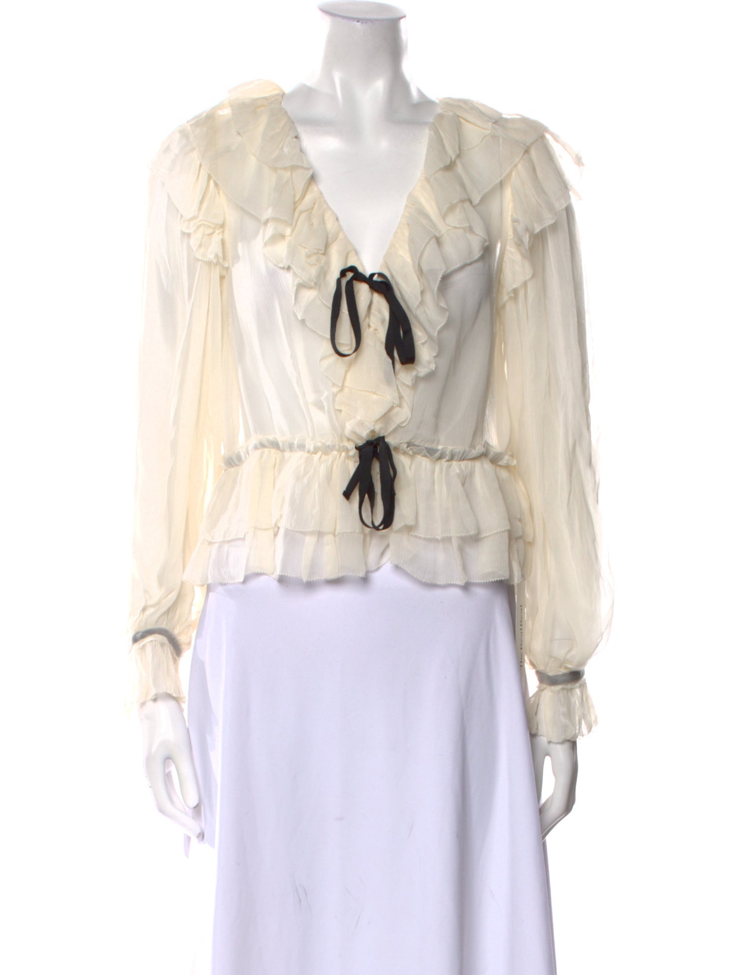 Ulla Johnson Silk V-Neck Crop Top w/ Tags