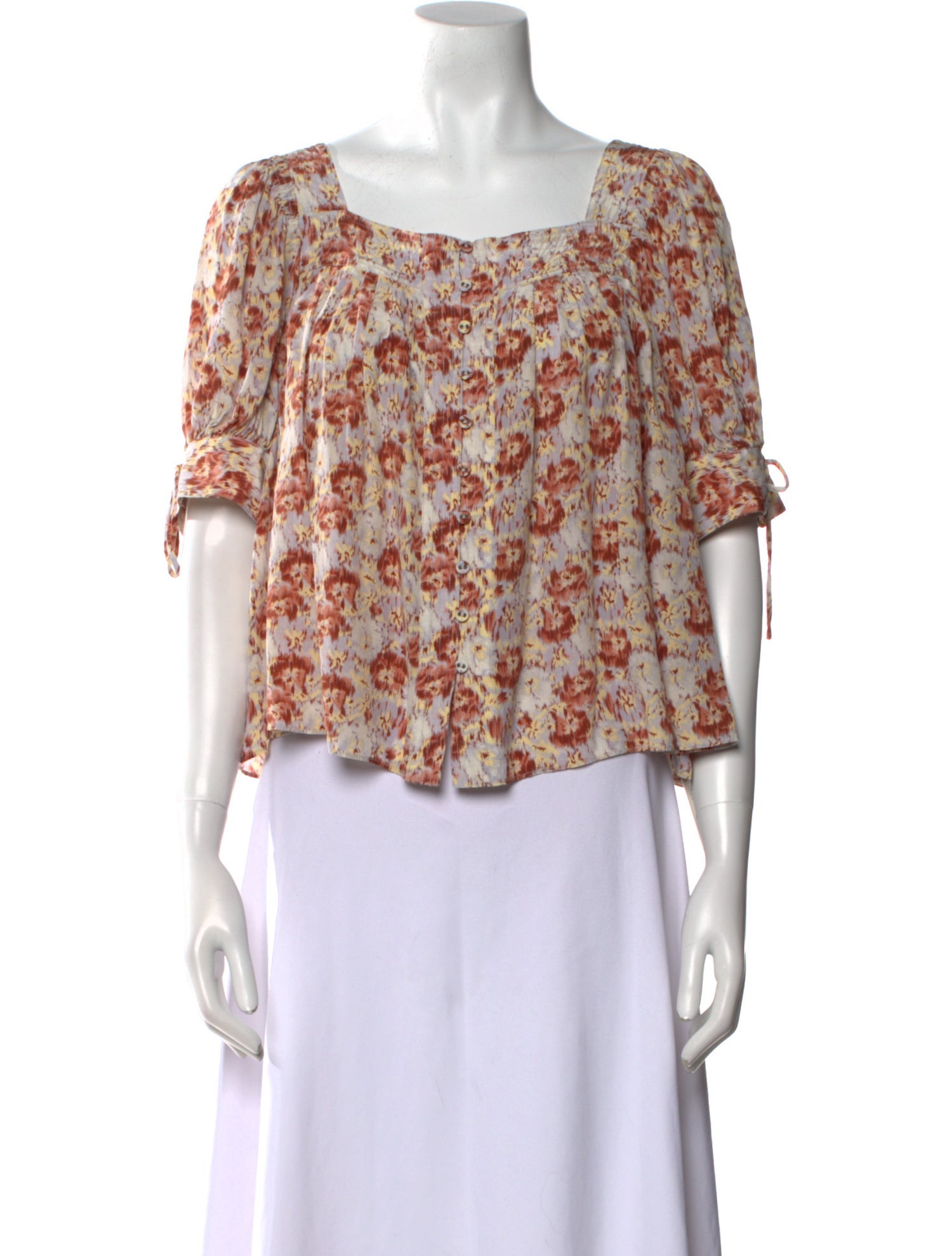 Ulla Johnson Silk Floral Print Blouse