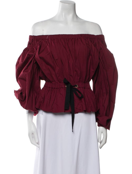 Ulla Johnson Off-The-Shoulder Three-Quarter Sleeve Top
