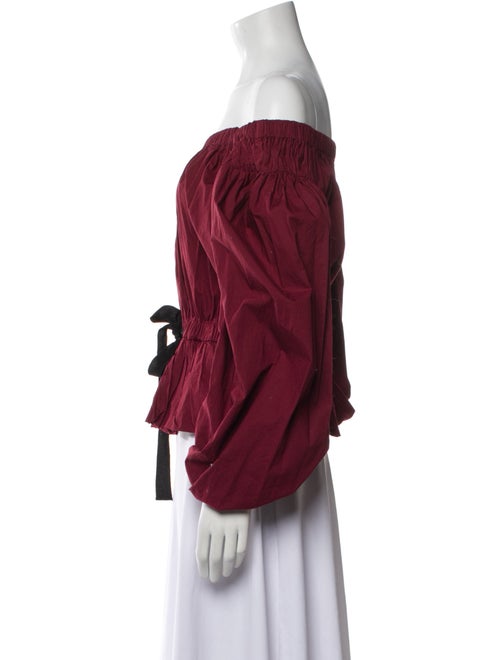 Ulla Johnson Off-The-Shoulder Three-Quarter Sleeve Top