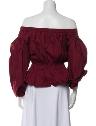 Ulla Johnson Off-The-Shoulder Three-Quarter Sleeve Top