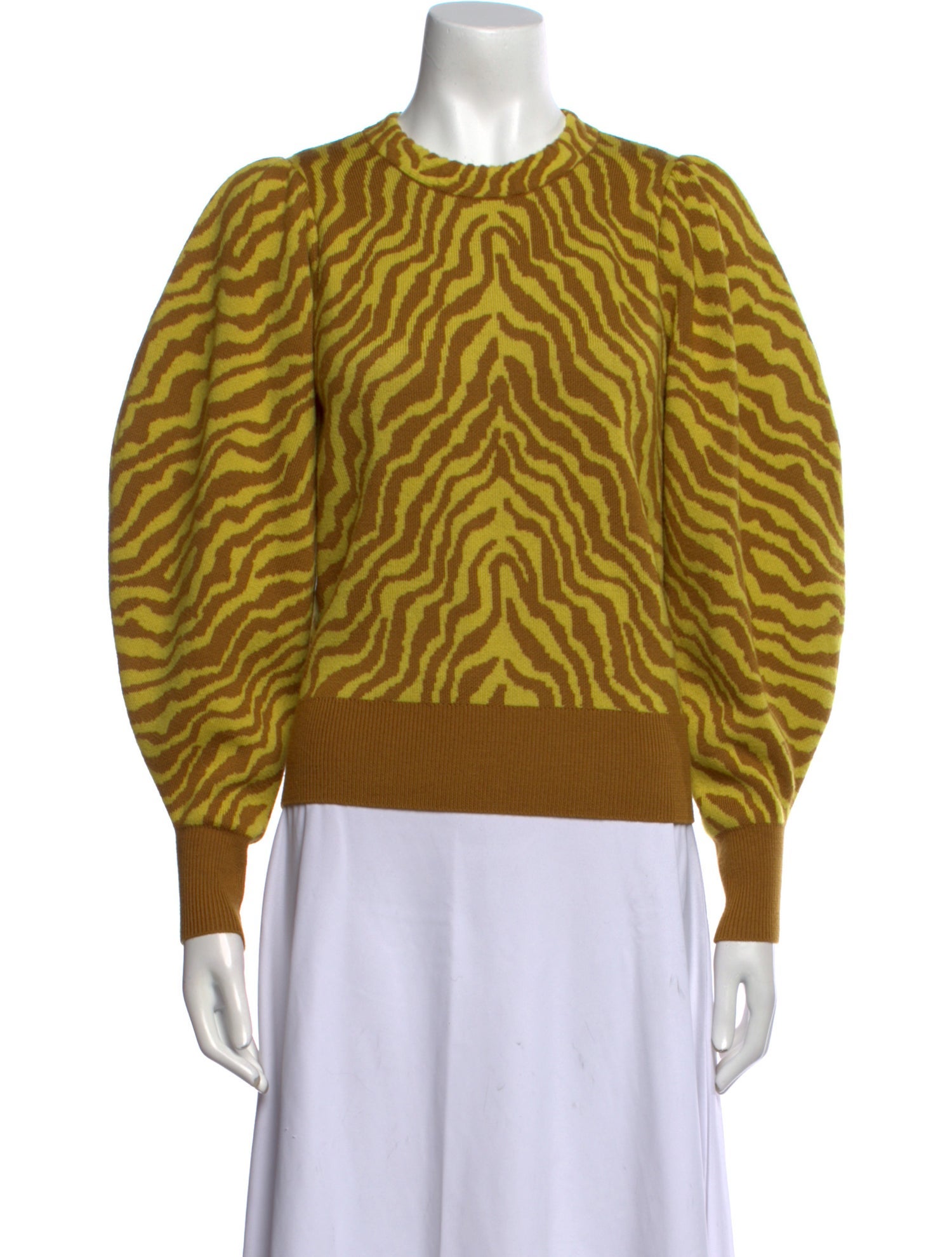 Ulla Johnson Merino Wool Animal Print Sweater