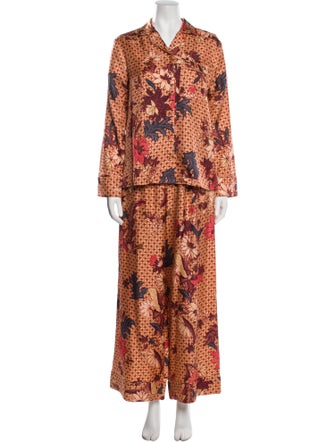 Ulla Johnson Silk Printed Pant Set