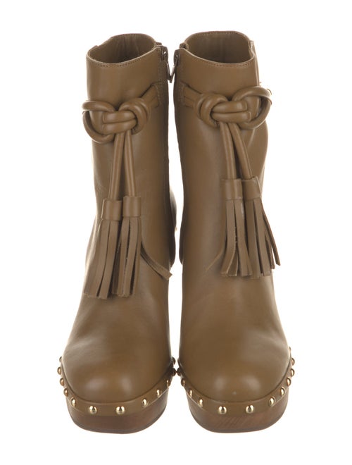 Ulla Johnson Leather Tassel Accents Lace-Up Boots