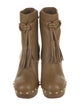 Ulla Johnson Leather Tassel Accents Lace-Up Boots