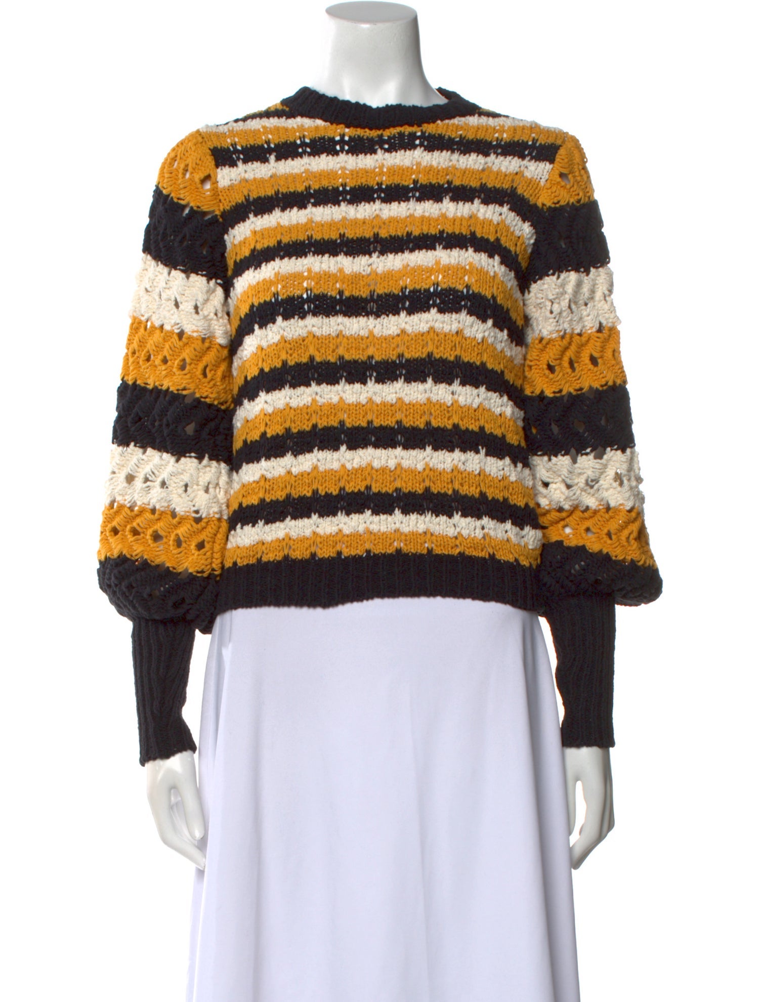 Ulla Johnson Striped Mock Neck Sweater