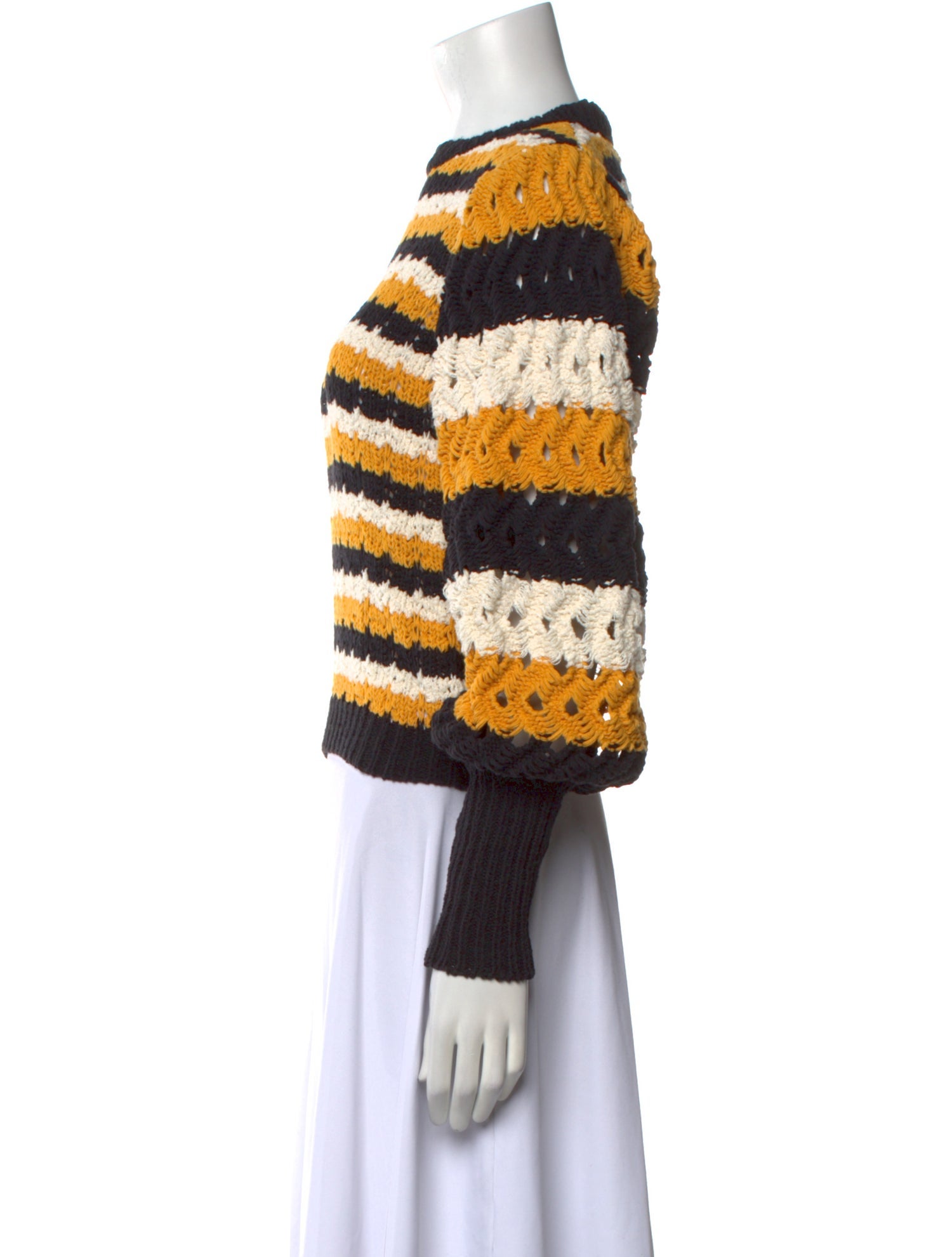 Ulla Johnson Striped Mock Neck Sweater