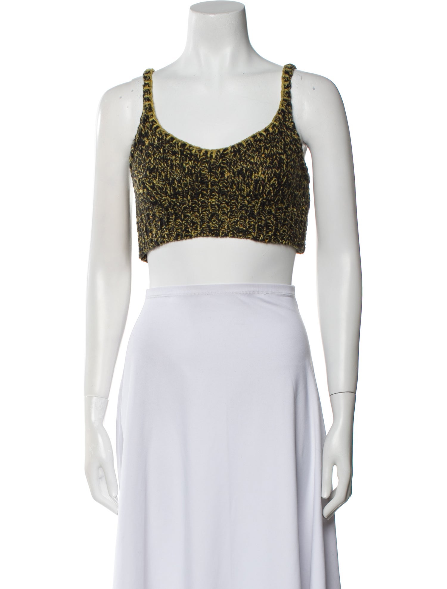 Ulla Johnson Wool Scoop Neck Crop Top